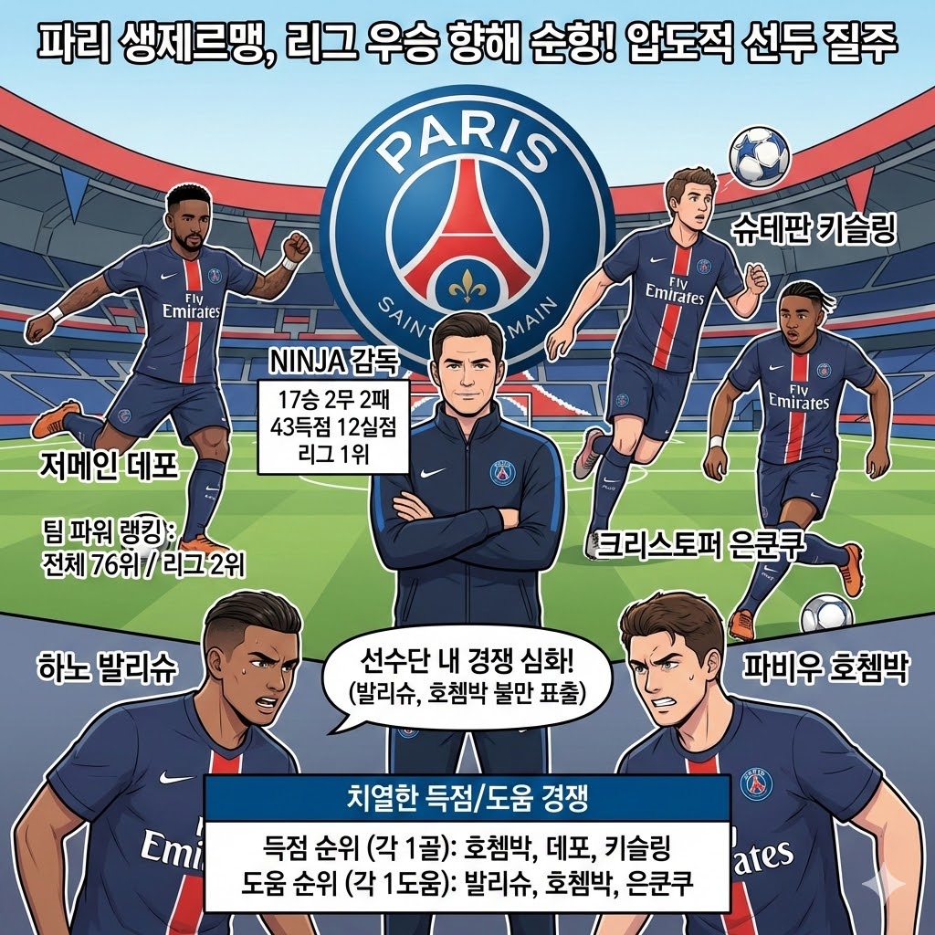 PSG, 리그 앙 독주! [우승] 카운트다운 돌입?